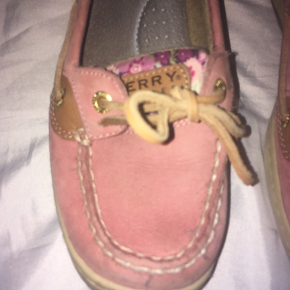 Used Pink Floral CUTE Sperry Shoes! - Picture 5 of 8